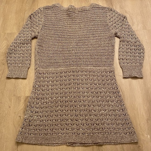 Taupe DKNY Jeans Womens Knit Cardigan 3/4 Length Sleeves Small - Picture 2 of 9